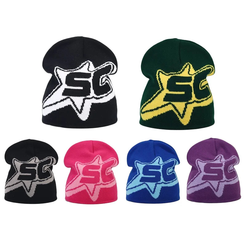 Fashion Letter Beanie Cargo Y2K Cap for Men Women Kanye Beanies Canada Winter Knitted Gorras Hombre Top Keep Warm Hat Outdoor