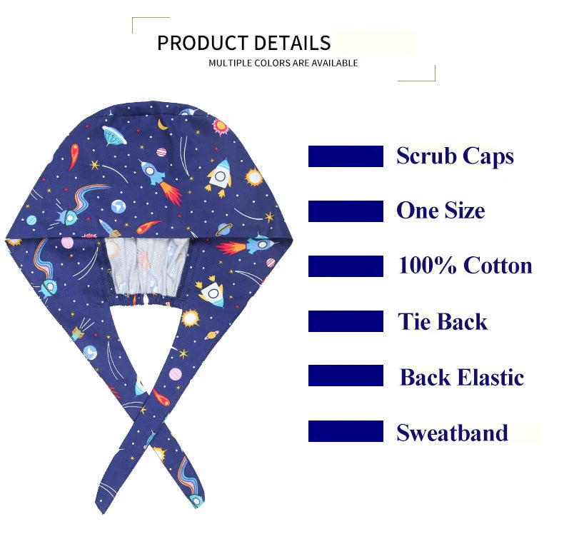 Sky Men's Cap for Doctor Nurses Lab Clinic Medical Scrub Caps Comfortable Soft Dentist Hats M596