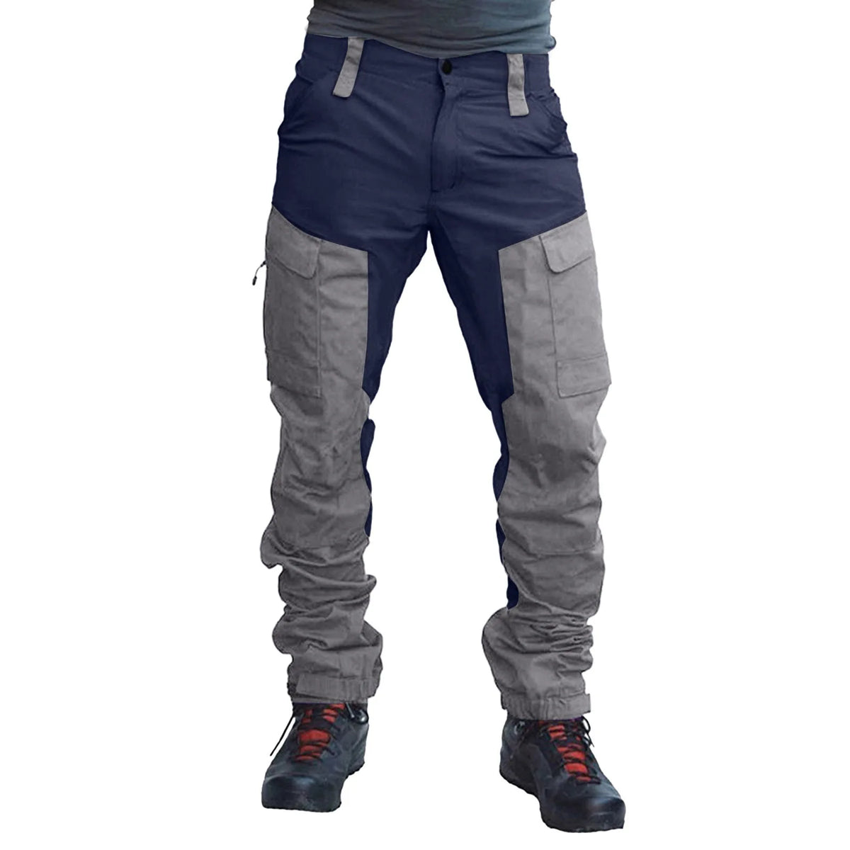 Men'S Cargo Pants Two Tone Patchwork Casual Cargo Pants Jogging Work Cargo Trousers Male Men'S Clothing