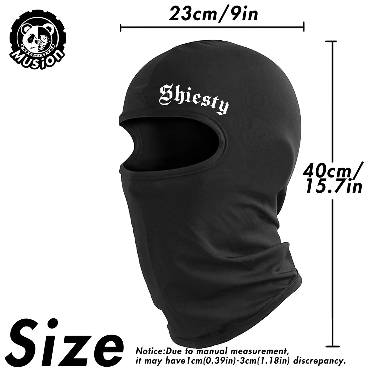 Musion Shiesty Ski Mask Y2K Hip Hop Balaclava Breathable Headwear for Riding and Outdoor Sport