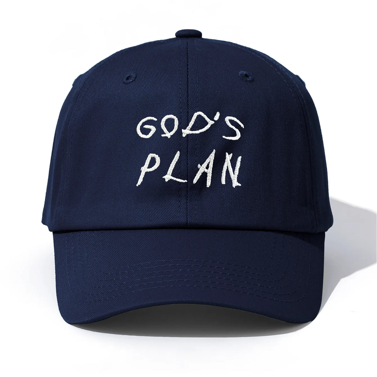 1pc GOD'S PLAN Embroidery Baseball Cap for Adults,Minimalist Retro Style Casual Soft Adjustable Dad Hat,Perfect As Gift