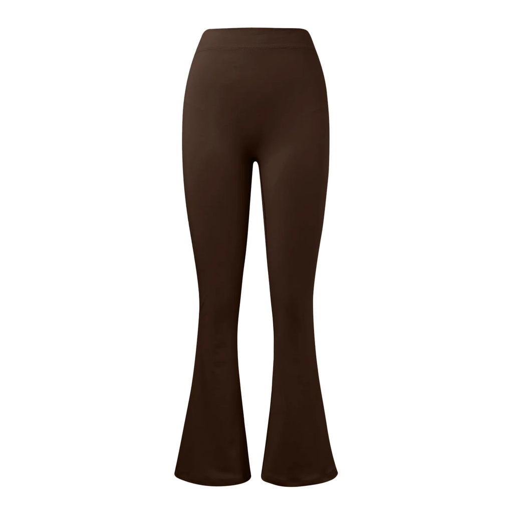 Fashion Micro Horn Leggings Women V-back Waist Sports Pants High Waist Push Up Butt Gym Pants Solid Slim Casual Leggings