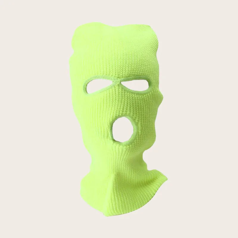 2023 New Black White 3 Hole Full Face Ski Mask Balaclava for Men Women Army Tactical CS Windproof Knit Beanies Winter Warm Caps