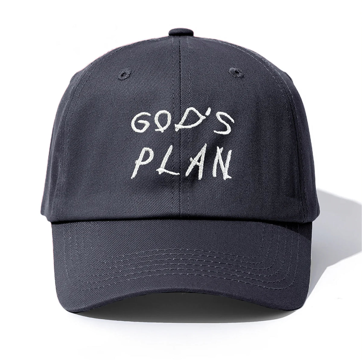 1pc GOD'S PLAN Embroidery Baseball Cap for Adults,Minimalist Retro Style Casual Soft Adjustable Dad Hat,Perfect As Gift