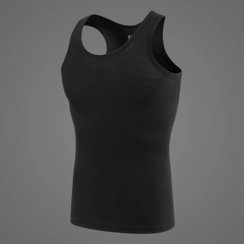 1/3 Piece Men's Cotton Breathable Foundation Joker Black And White Vest Youth Thin Slim Fitness Sports Running Breathable Top