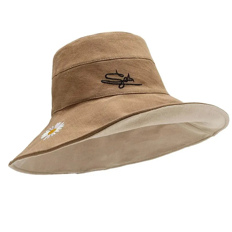 Summer 2024 New Sunshade And Sunscreen Bucket Hat Korean Version Large Brim Outdoor Fashion Neck Hat