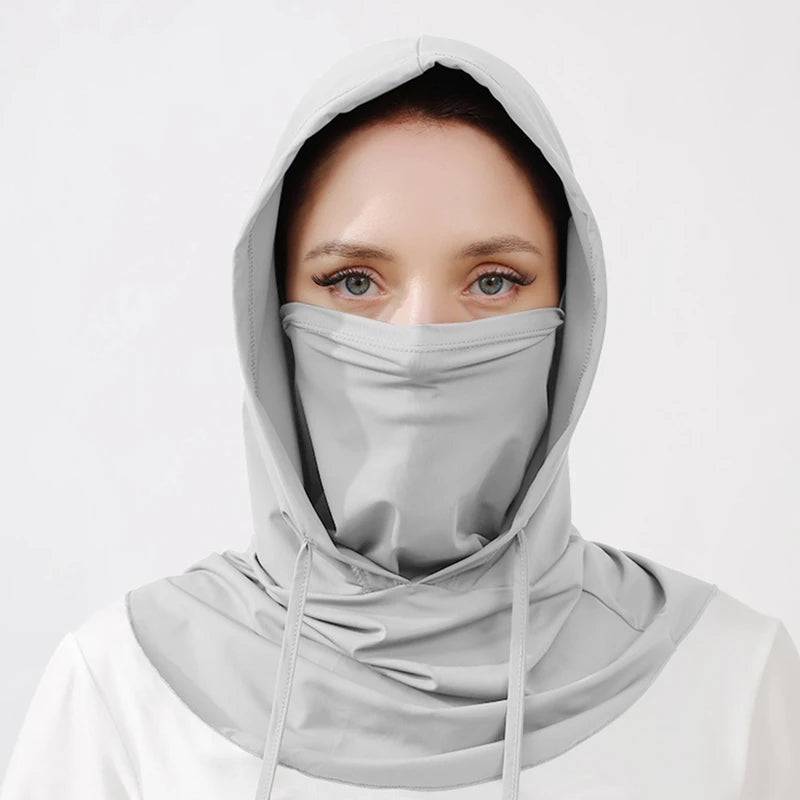 Summer UV Protection Neck Cover Outdoor Balaclava Scarf Sport Face Mask Snood Hood Hat Windproof Cooling Breathable Cycling Cap