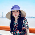Wide Brim UPF 50+ Sun Hat Women Anti-UV Protection Hiking Fisherman Cap Fold Summer Solid Beach Hat 2024 Double sided Sun hat