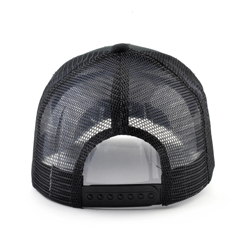 Fashion Trucker Caps With Embroidery Goat Patch Four Seasons Snapback Baseball Cap For Men Women Adjustable Visor Hat