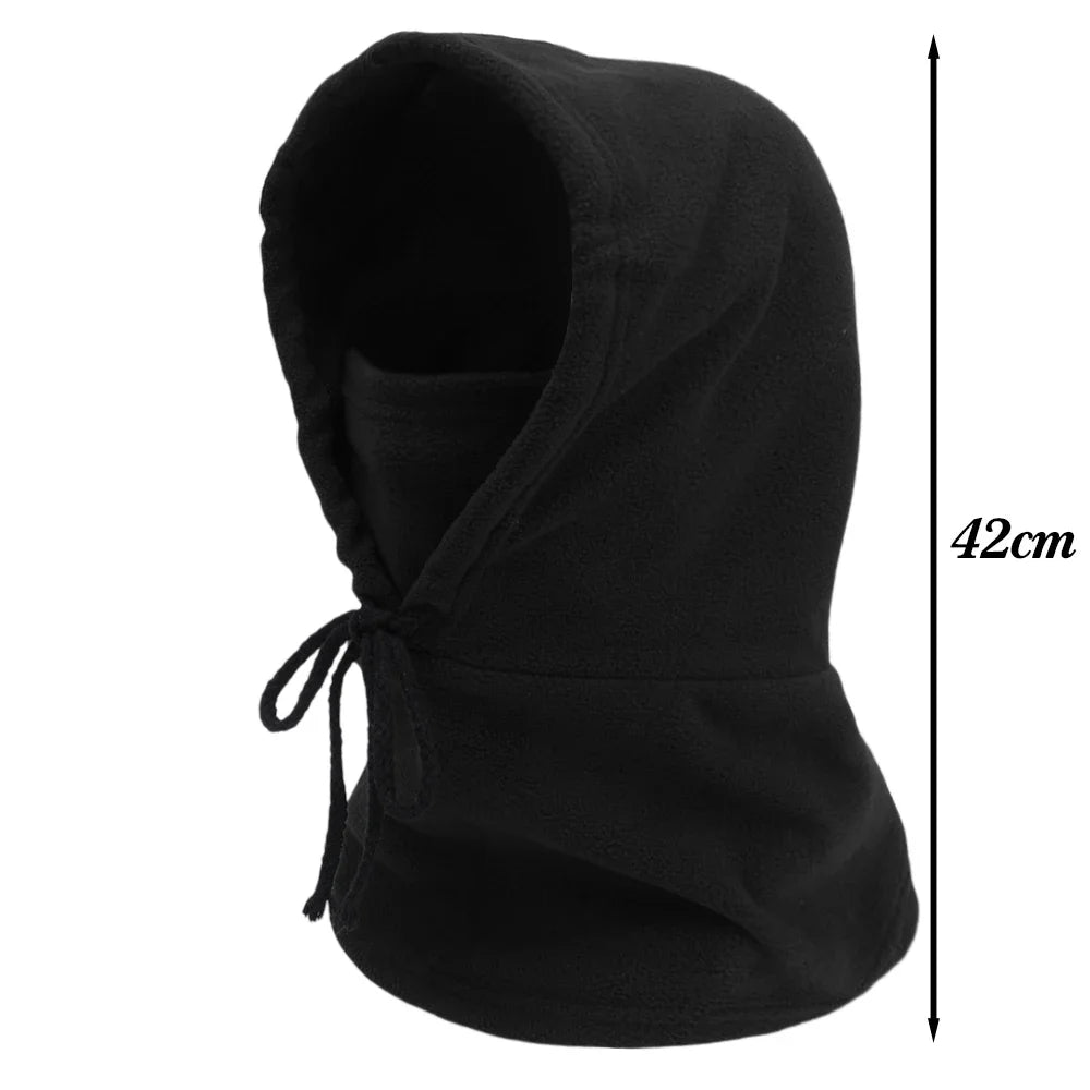 Winter Thermal Fleece Hat Hooded Outdoor Windproof Cold Warm Skiing Sport Men Women Neck Warmer Cycling Face Mask Masked Caps